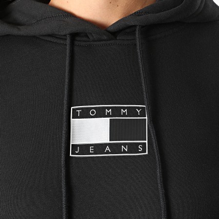 Tommy Jeans - Robe Sweat Capuche Femme Metallic 2122 Noir