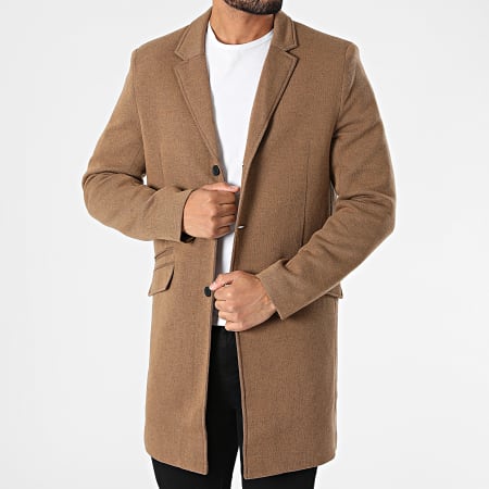 Only And Sons - Manteau Julian King Marron Chiné