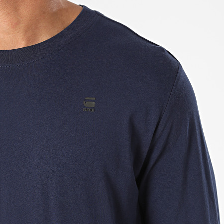 G-Star - Tee Shirt Manches Longues Oversize D16396-B353 Bleu Marine