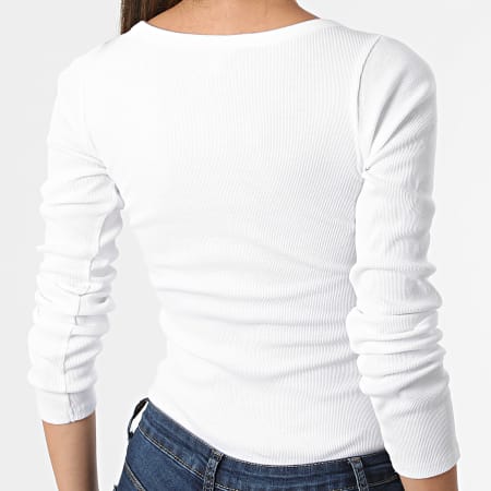 Guess - Tee Shirt Manches Longues Femme W0BP1S Blanc