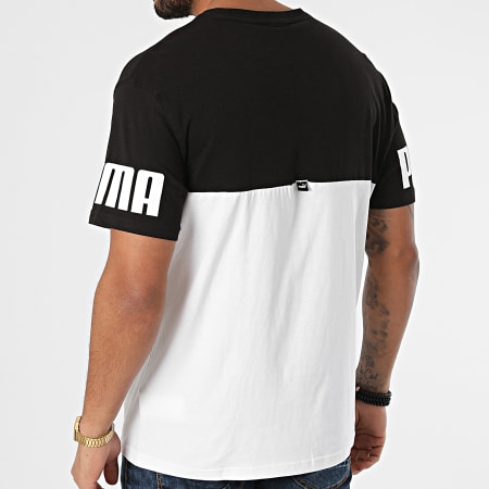 Puma - Camiseta Power Colorblock 847389 Blanco Negro