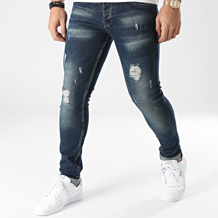 Black Industry - 1131 Jeans skinny in denim blu