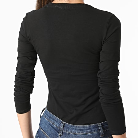 Guess - Tee Shirt Manches Longues Femme W2RI02 Noir