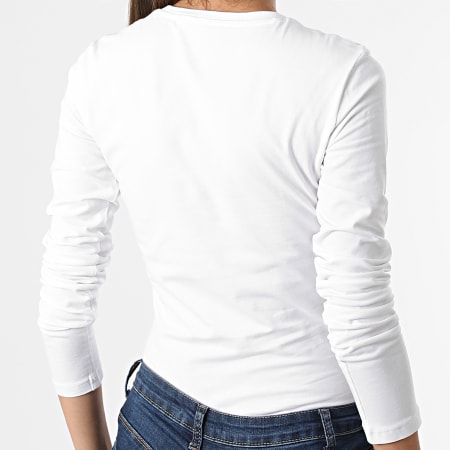Guess - Tee Shirt Manches Longues Femme W2RI02 Blanc