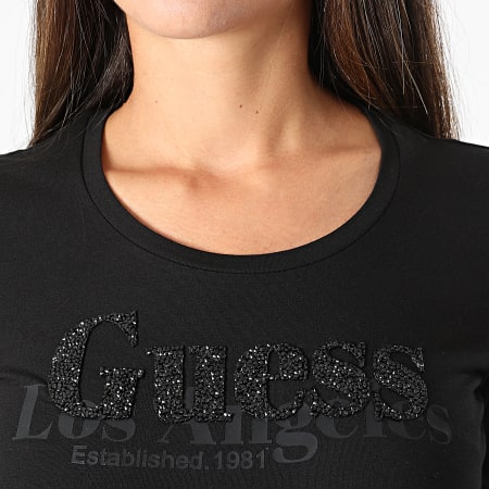 Guess - Tee Shirt Manches Longues Femme W2RI31 Noir