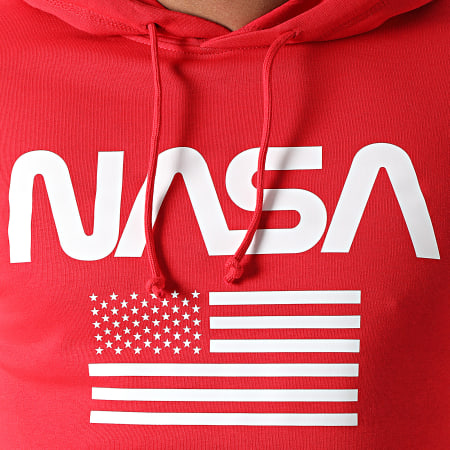 NASA - Sweat Capuche Worm Flag Rouge