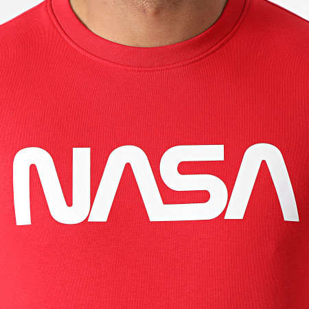 NASA - Sweat Crewneck Worm Logo Rouge