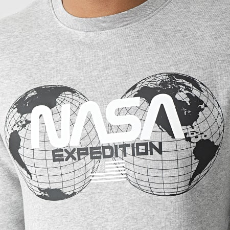 NASA - Sweat Crewneck Expediton Gris Chiné