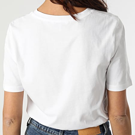Tommy Hilfiger Tee Shirt Femme Regular Flock Box C NK Blanc LaBoutiqueOfficielle