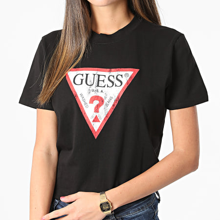 Guess - Tee Shirt Femme W93I0R Noir