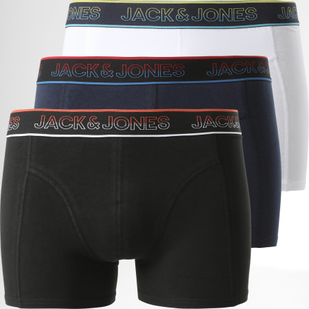 Jack And Jones - Pack De 3 Boxers Owen Negro Azul Marino Blanco