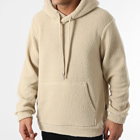 Only And Sons - Sweat Capuche Polaire Remy Beige