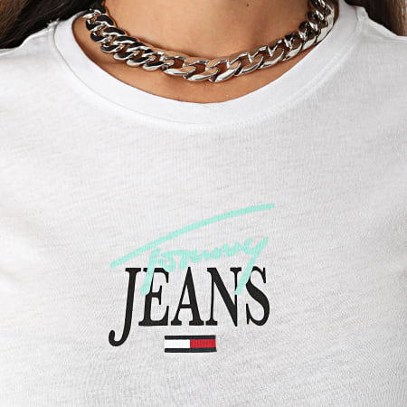 Tommy Jeans - Tee Shirt Femme Skinny Essential Logo 2001 Blanc