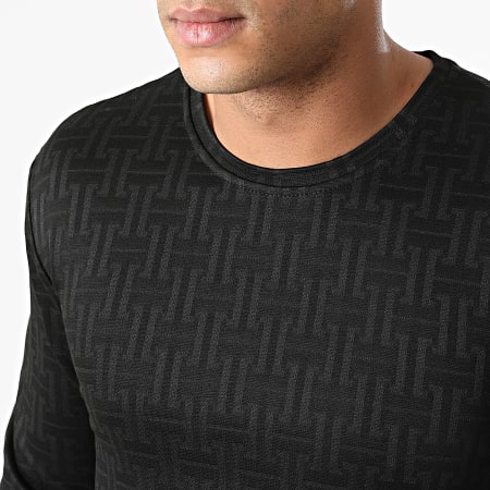 Frilivin - Camiseta extragrande de manga larga 15637 Negro