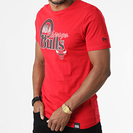 New Era - Tee Shirt Chicago Bulls Throwback Graphic 12869833 Rouge