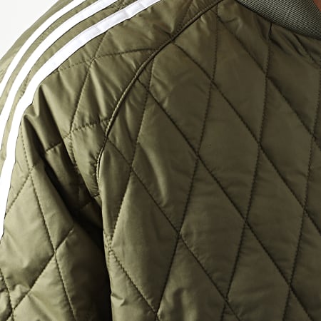 Adidas Originals - Giacca trapuntata con zip H11435 Verde Khaki