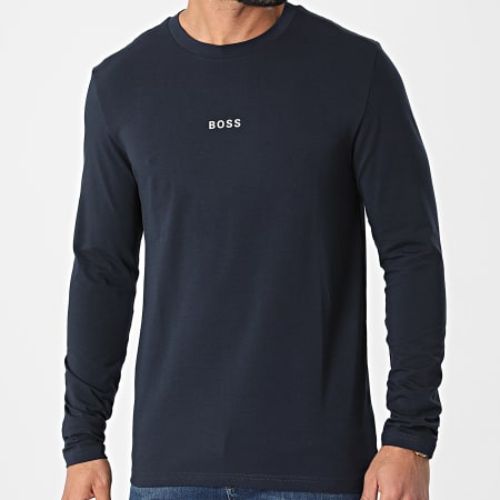 BOSS - Tee Shirt Manches Longues TChark 1 50462807 Bleu Marine