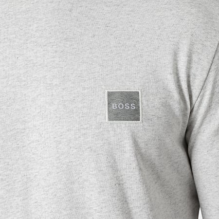 BOSS - Tee Shirt Manches Longues Tacks 1 50462772 Gris Clair Chiné