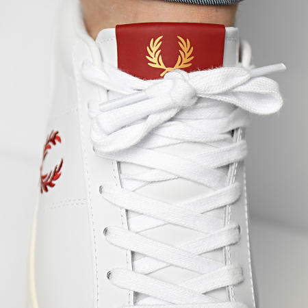 Fred Perry - Baskets Spencer Leather B2333 White Burgundy