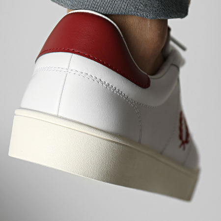 Fred Perry - Baskets Spencer Leather B2333 White Burgundy