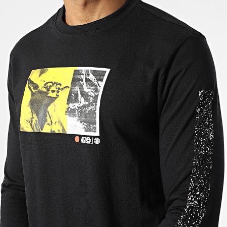Element - Star Wars Yoda Camiseta de manga larga Z1LSF5-ELF1 Negro