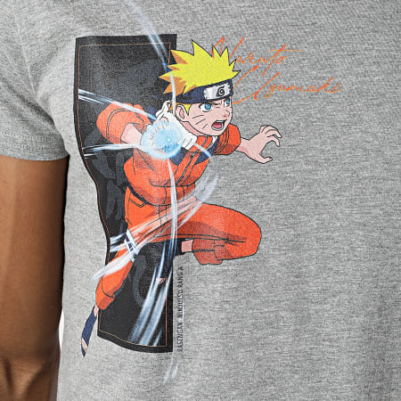 Naruto - Attack Rasengan Tee Shirt MENARUTTS048 Grigio erica