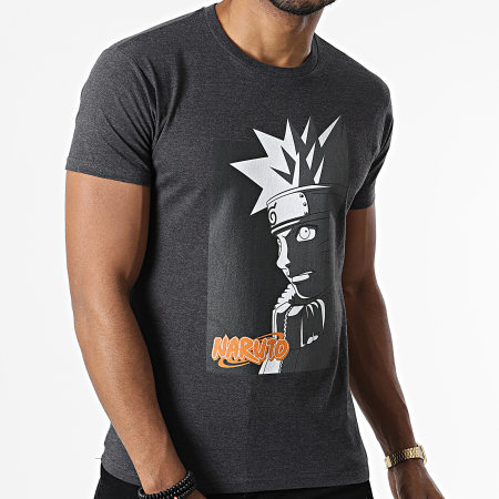 Naruto - Tee Shirt Clair Obscur MENARUTTS016 Gris Anthracite Chiné