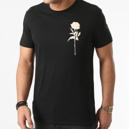 Luxury Lovers - Camiseta Rose Pecho Negro Beige