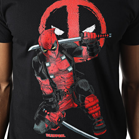 Deadpool - Tee Shirt Deadpool Saber MEPOOLXTS137 Noir