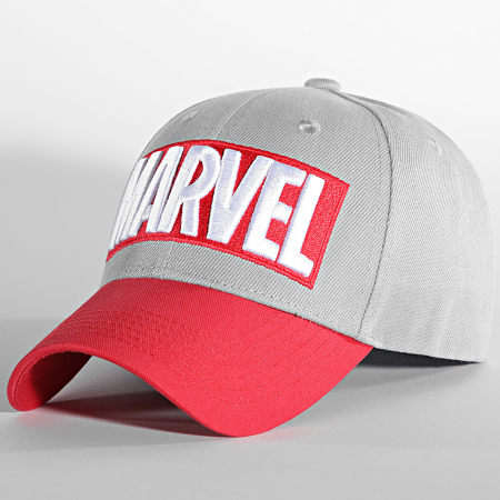 Marvel - Casquette Logo Gris Rouge