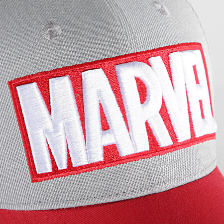 Marvel - Casquette Logo Gris Rouge