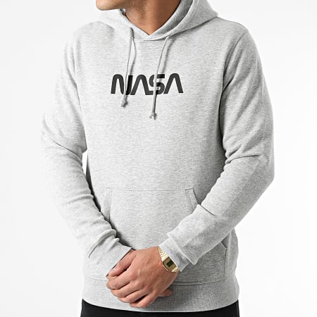 NASA - Felpa con cappuccio Skid, grigio scuro