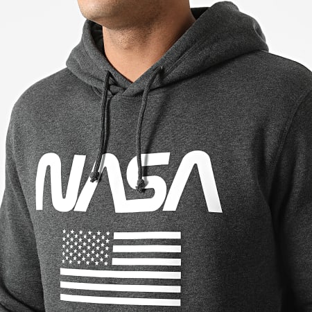 NASA - Sweat Capuche Flag Gris Anthracite