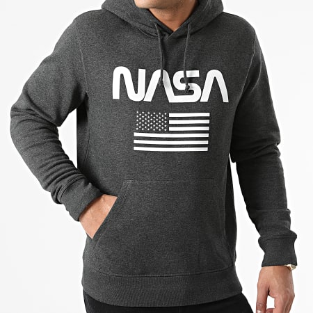 NASA - Sweat Capuche Flag Gris Anthracite
