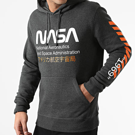NASA - Sweat Capuche Admin 2 Gris Anthracite Orange