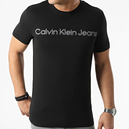 Calvin Klein - Maglietta istituzionale monocromatica 9714 nero