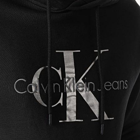 Calvin Klein - Felpa con cappuccio 0805 Nero Argento