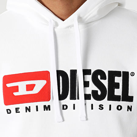Diesel - Ginn Felpa con cappuccio A03757-0BAWT Bianco