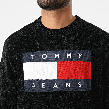 Tommy Jeans - Tommy Flag 2204 Maglione nero Heather