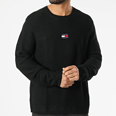 Tommy Jeans - Pull Solid Badge 2206 Noir