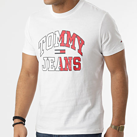 Tommy Jeans - Tee Shirt Entry Collegiate 2421 Blanc