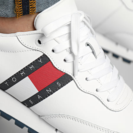 Tommy Jeans - Baskets Leather Runner 0898 White