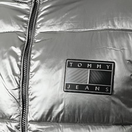 Tommy Jeans - Doudoune Capuche Abo Tju Reversible 2553 Noir Argenté