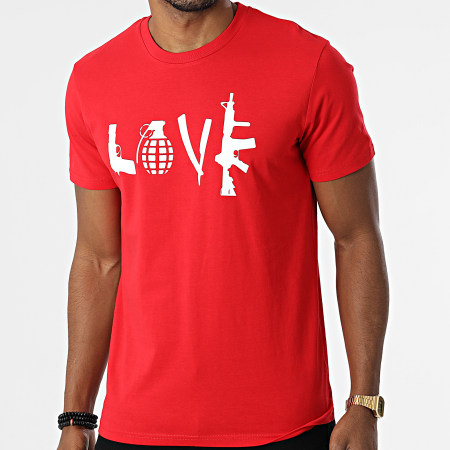 25G - Tee Shirt Love Rouge Blanc