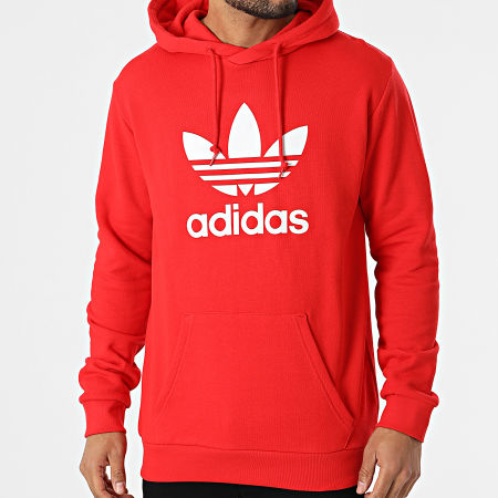Adidas Originals - Sudadera con Capucha Trefoil HE9500 Rojo