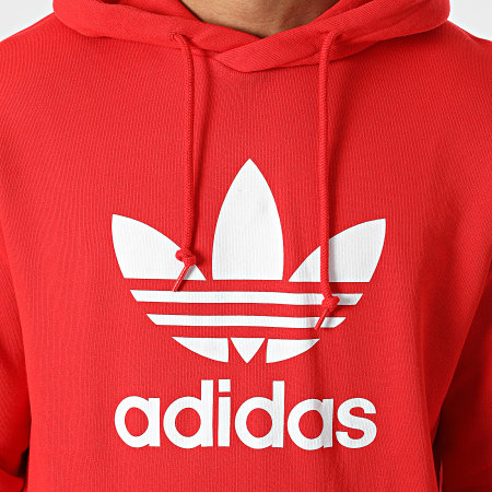 Adidas Originals - Sweat Capuche Trefoil HE9500 Rouge