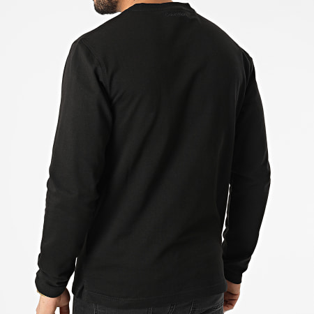 Calvin Klein - Maglietta a maniche lunghe multi logo 7919 nero