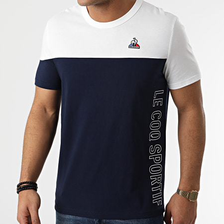 Le Coq Sportif - Tee Shirt Saison 2 N1 2210372 Bleu Marine Blanc