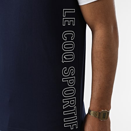 Le Coq Sportif - Tee Shirt Saison 2 N1 2210372 Bleu Marine Blanc