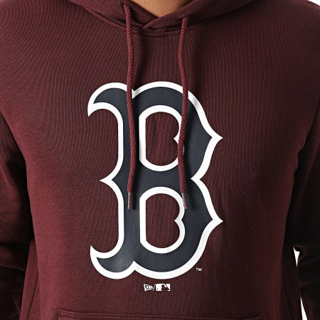 New Era - Felpa con cappuccio MLB Logo Boston Red Sox 12869863 Bordeaux